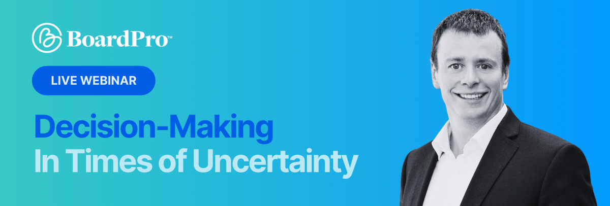 Decision making in times of uncertainty